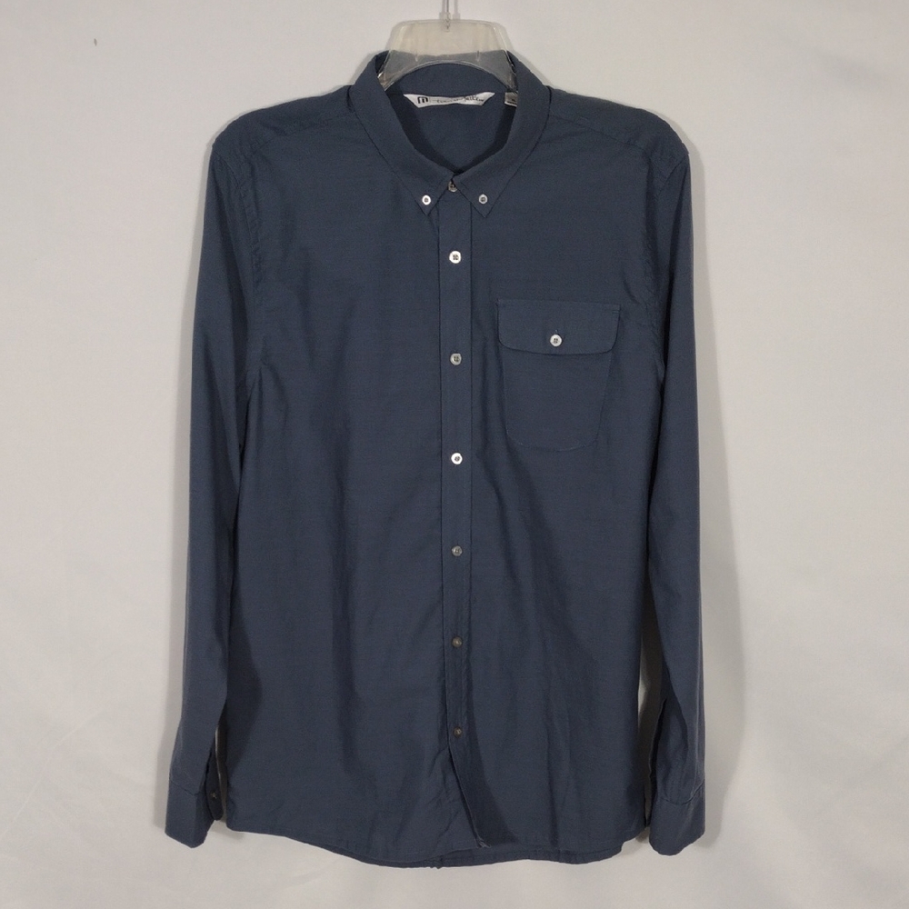 EUC Travis Mathew Blue Casual Button Down Shirt Mens Size XL